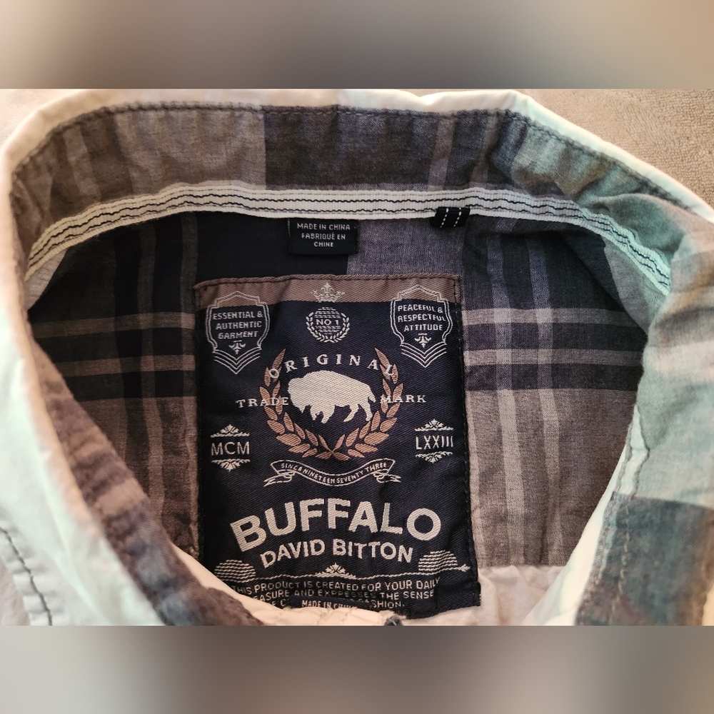 Buffalo Men's Casual Light Gray Button-Up Shirt, Size L - Picture 9 of 9